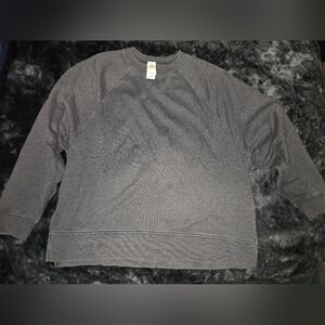 Aerie Beach Party Knit Crewneck Sweatshirt - M - Dark Gray - NWT